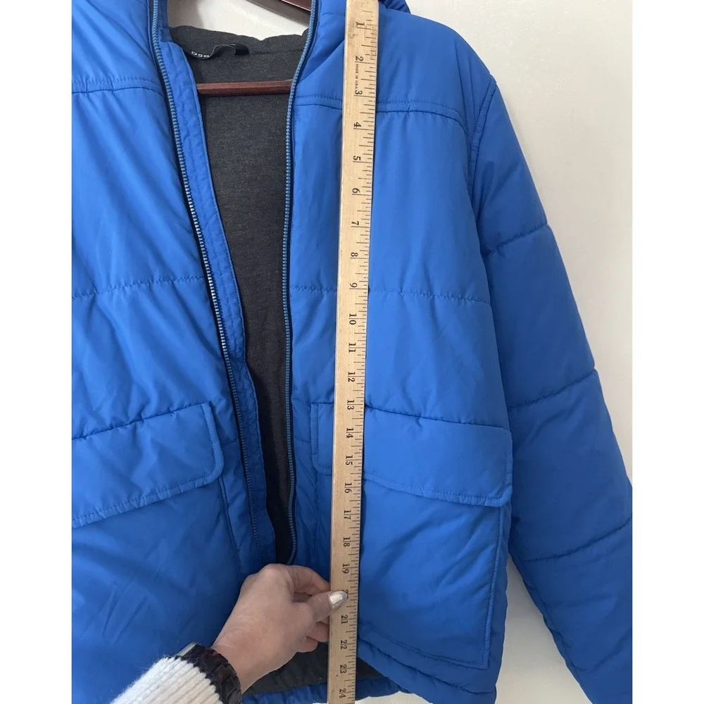 DSG Dick's XL Boys Blue Puffer Jacket Quilted Hooded Winter Coat Barely Used